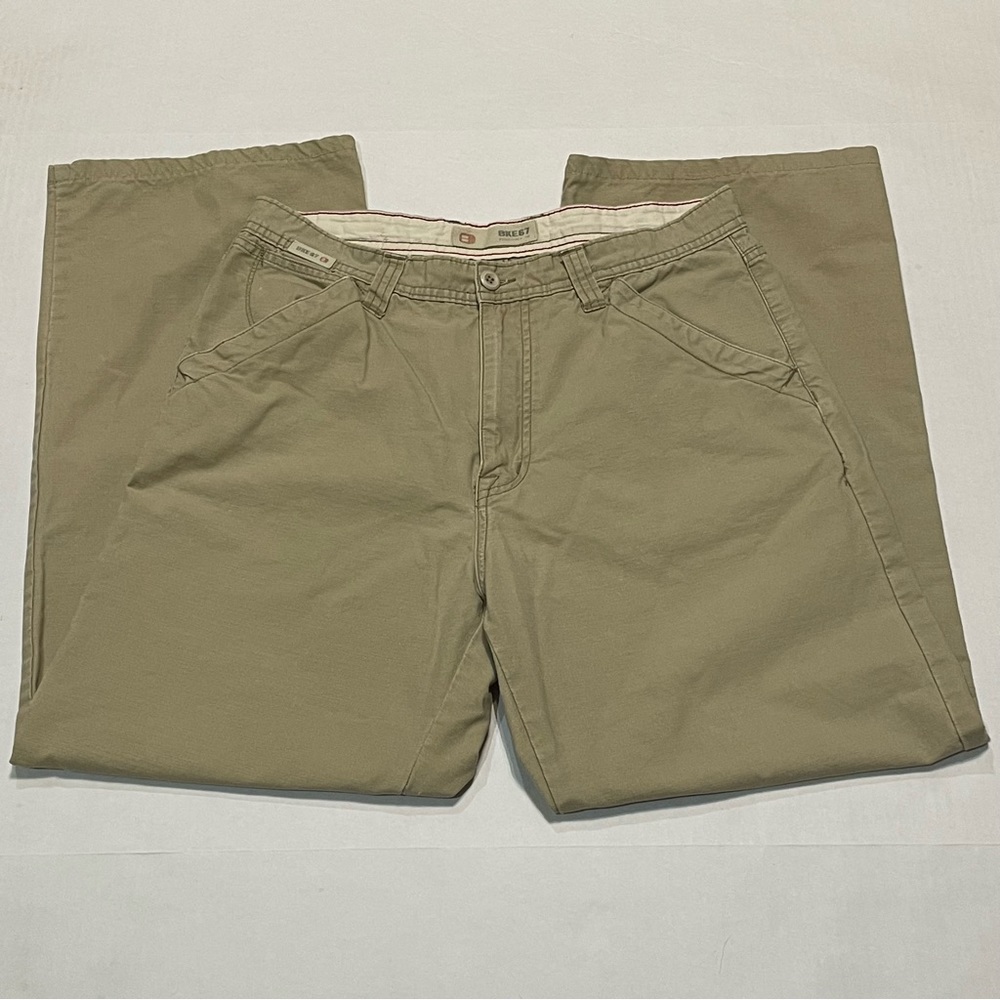 VTG Y2K BKE67 Buckle Walker Straight Khaki Cargo Pants Men's Size 33 Long 33x29